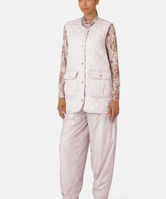 Quilt Long Vest 8211 Concrete Outerwear Ilse Jacobsen All Jackets And Coats