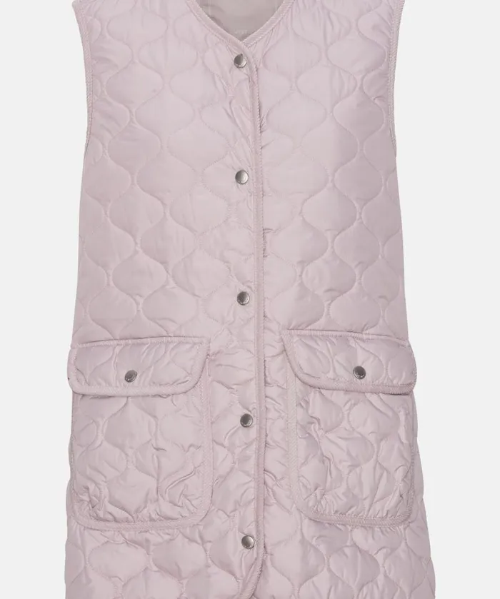 Quilt Long Vest 8211 Concrete Outerwear Ilse Jacobsen All Jackets And Coats