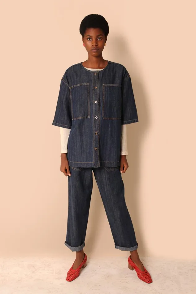 Quinn Trouser Indigo Womens LF Markey Trousers