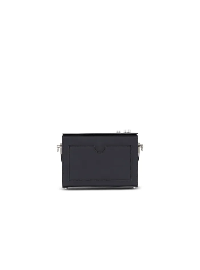 Radio Rubbereffect Leather Bag Black Men Balmain CrossBody Bags