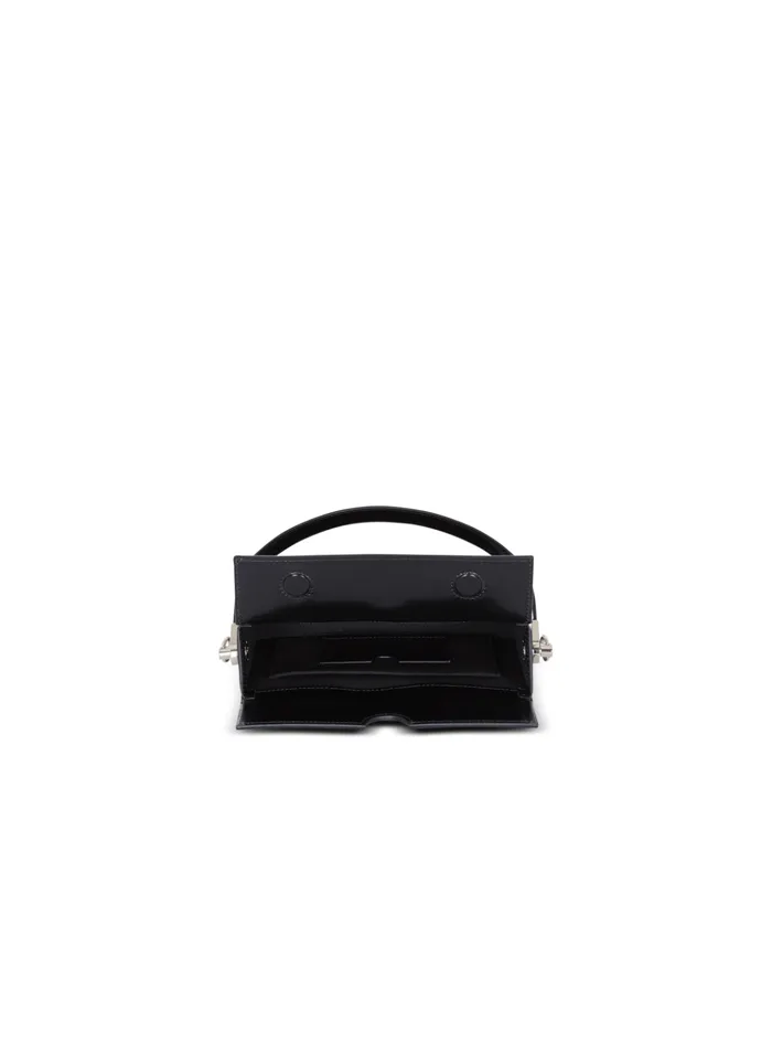 Radio Rubbereffect Leather Bag Black Men Balmain CrossBody Bags