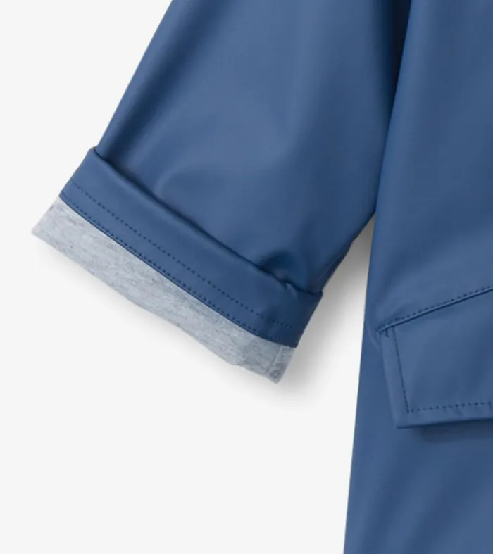 Rainwear Boys Hatley Yellow and Navy ZipUp Rain Jacket