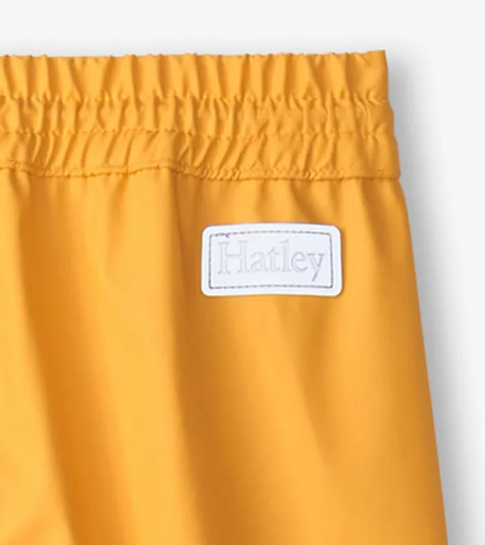 Rainwear GirlsBoys Hatley Yellow Rain Pants