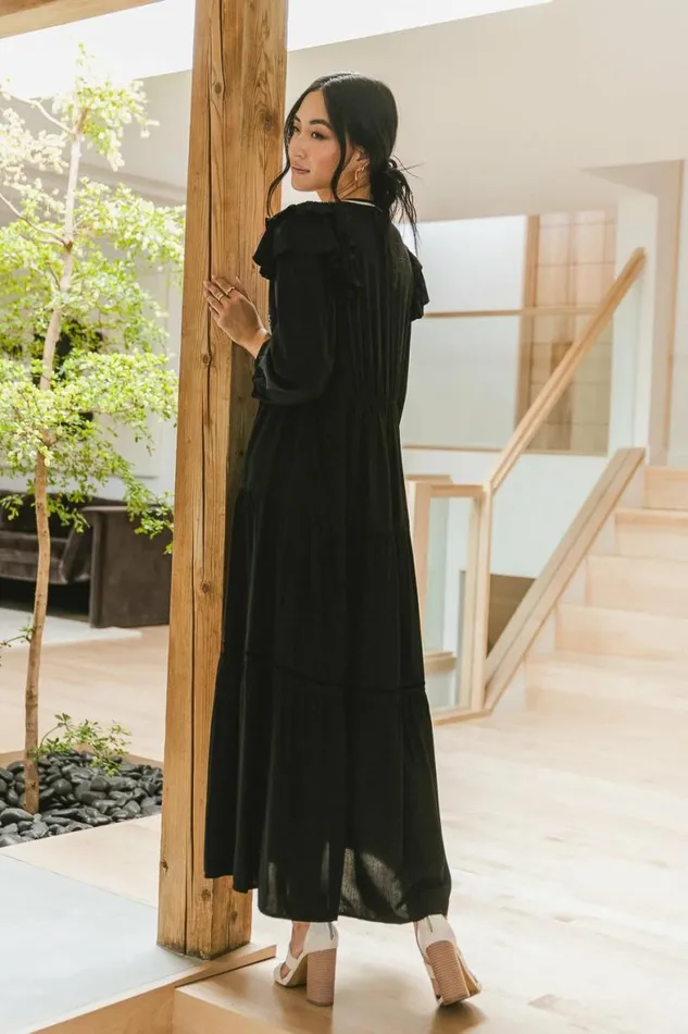 Raquel Embroidered Dress Black Women Bohme Dresses