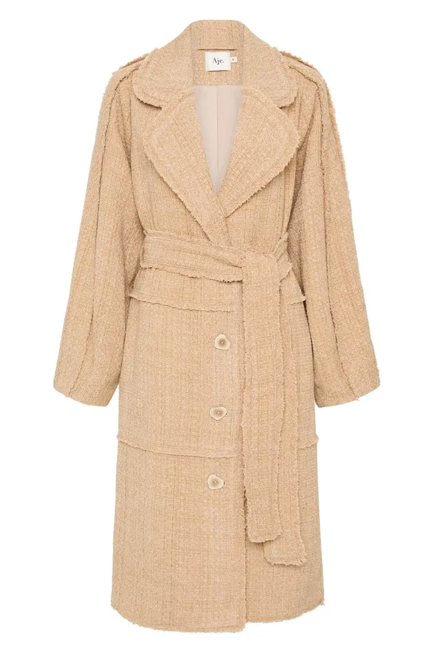 Rebellion Coat Taupe Grey Women Aje Blazers Jackets 038 Coats