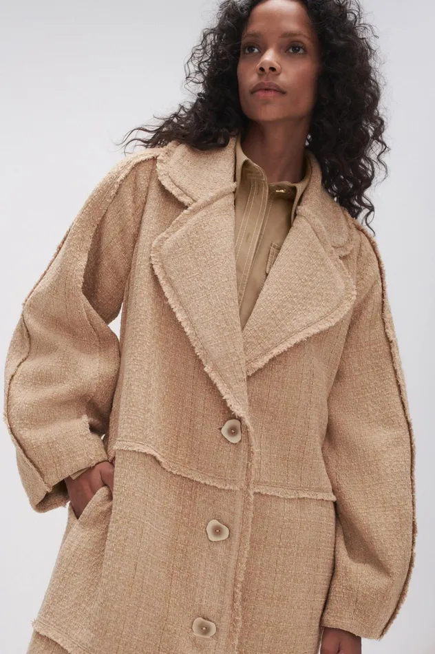Rebellion Coat Taupe Grey Women Aje Blazers Jackets 038 Coats