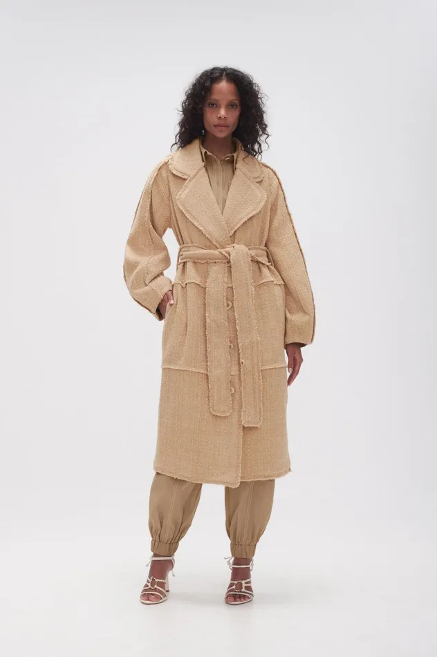 Rebellion Coat Taupe Grey Women Aje Blazers Jackets 038 Coats