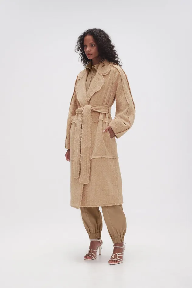 Rebellion Coat Taupe Grey Women Aje Blazers Jackets 038 Coats