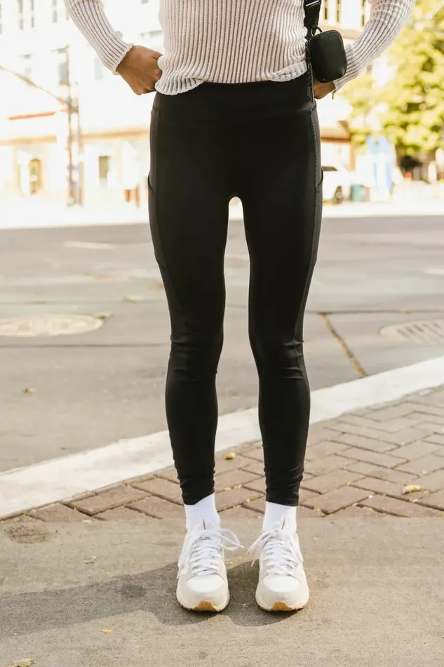 Reign Active Leggings In Black Black Women Bohme Loungewear