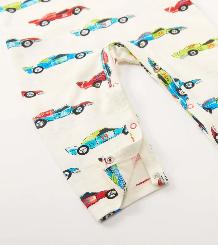Rompers Baby and Toddler Hatley Baby Boys Water Colour Racecars Long Sleeve Romper