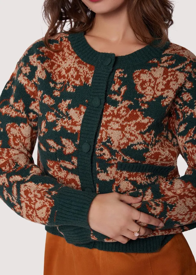 Rosetta Cardigan Greenmulti Women Lost Wander Sweaters