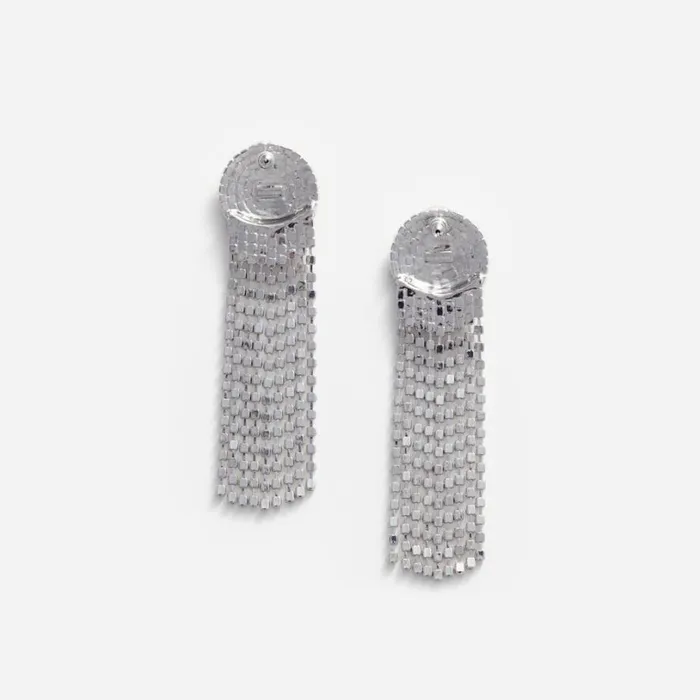 Round Crystal Droplet Earrings Women Self Portrait Jewellery