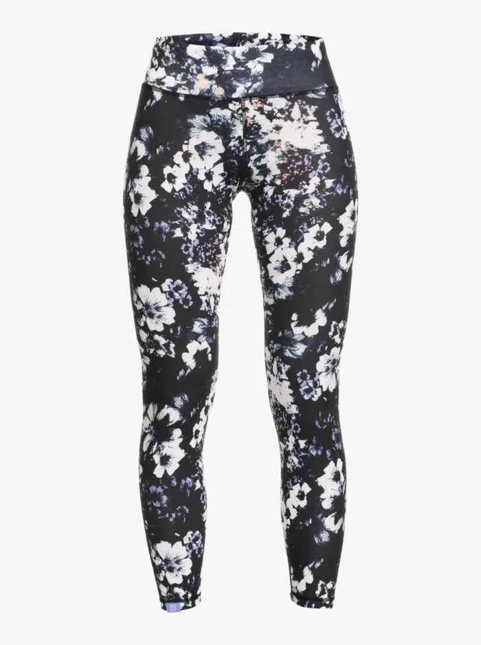 Roxy Base Layers Daybreak Base Layer Bottoms True Black Black Flowers 8211 Women Roxy Base Layers Daybreak Base Layer Bottoms True Black Black Flowers 8211 Women
