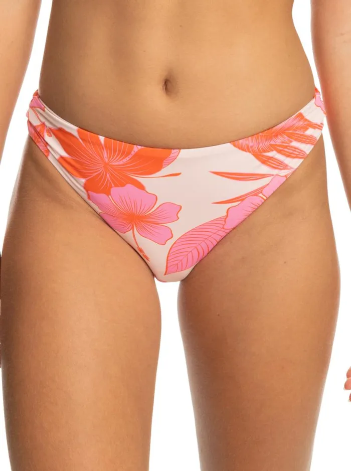 Roxy Bikini Bottoms Printed Beach Classics Hipster Bikini Bottoms Pale Dogwood Lhibiscus 8211 Women