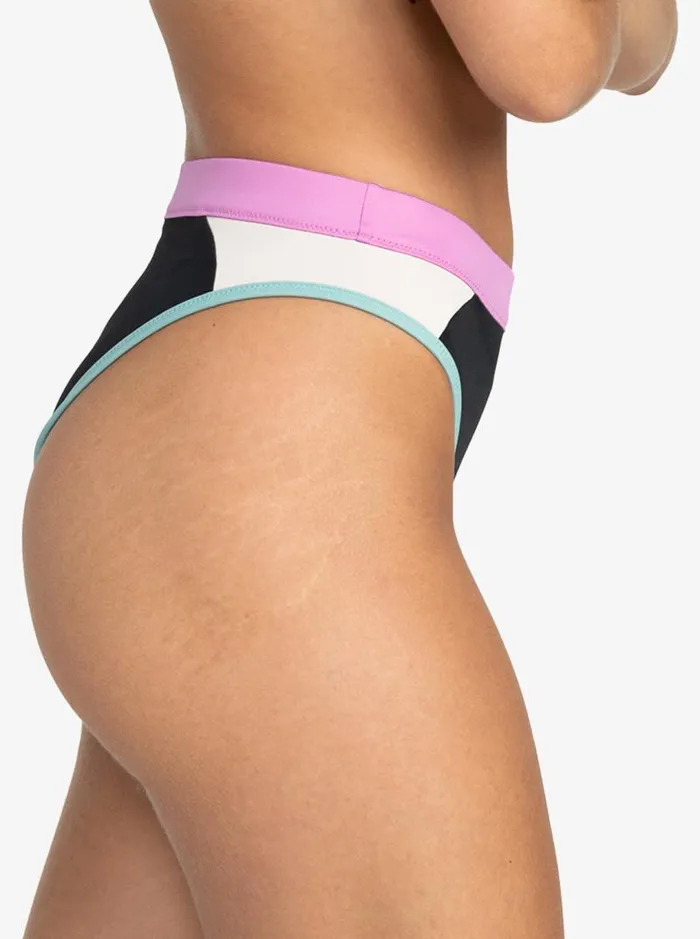 Roxy Bikinis Roxy Active Mid Waist Bikini Bottoms Anthracite 8211 Women Roxy Bikinis Roxy Active Mid Waist Bikini Bottoms Anthracite 8211 Women