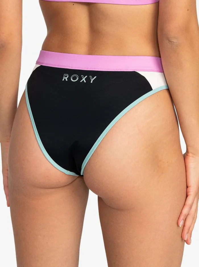 Roxy Bikinis Roxy Active Mid Waist Bikini Bottoms Anthracite 8211 Women Roxy Bikinis Roxy Active Mid Waist Bikini Bottoms Anthracite 8211 Women