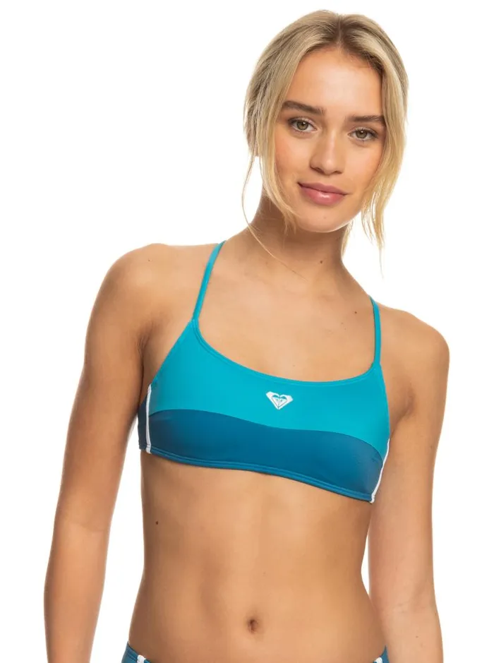 Roxy Bikinis Roxy Life Pupukea Shorebreak Bikini Top Moroccan Blue 8211 Women