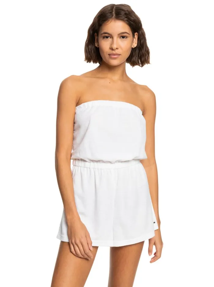 Roxy Cover Ups Special Feeling Romper Bright White 8211 Women