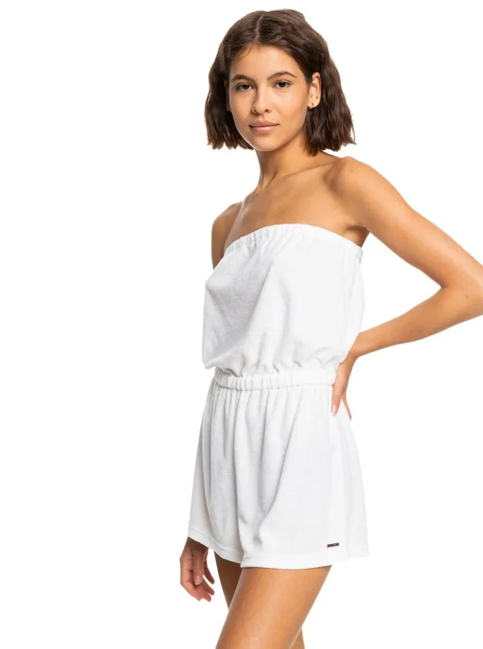 Roxy Cover Ups Special Feeling Romper Bright White 8211 Women