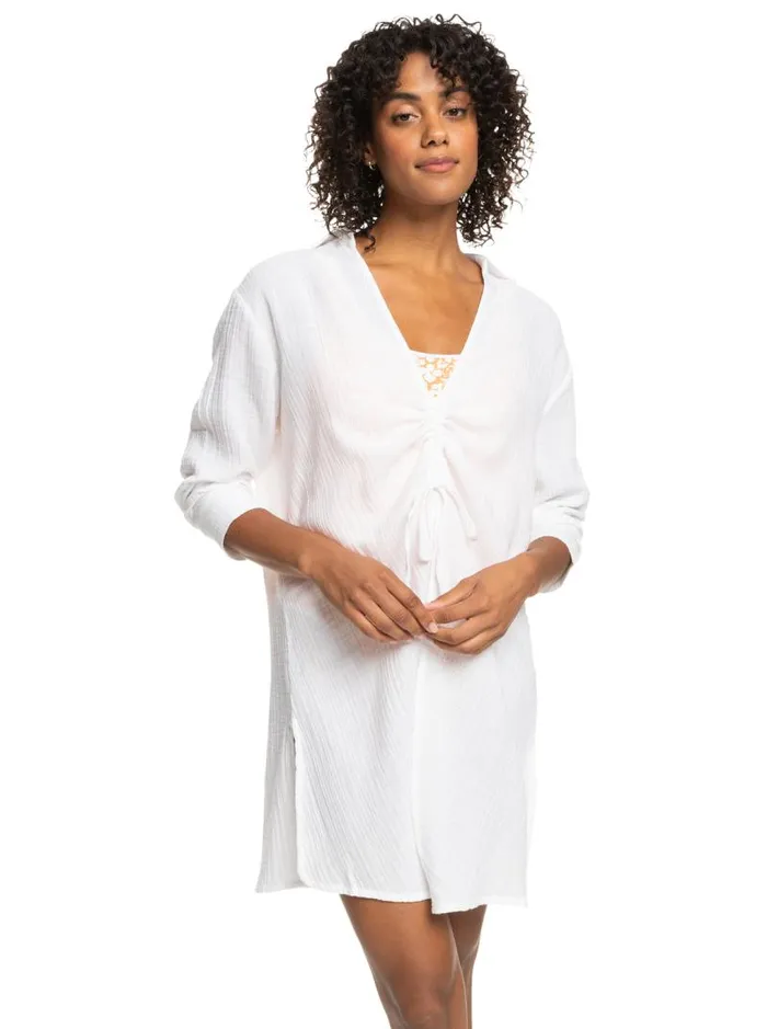 Roxy Cover Ups Sun And Limonade Beach CoverUp Dress Bright White 8211 Women