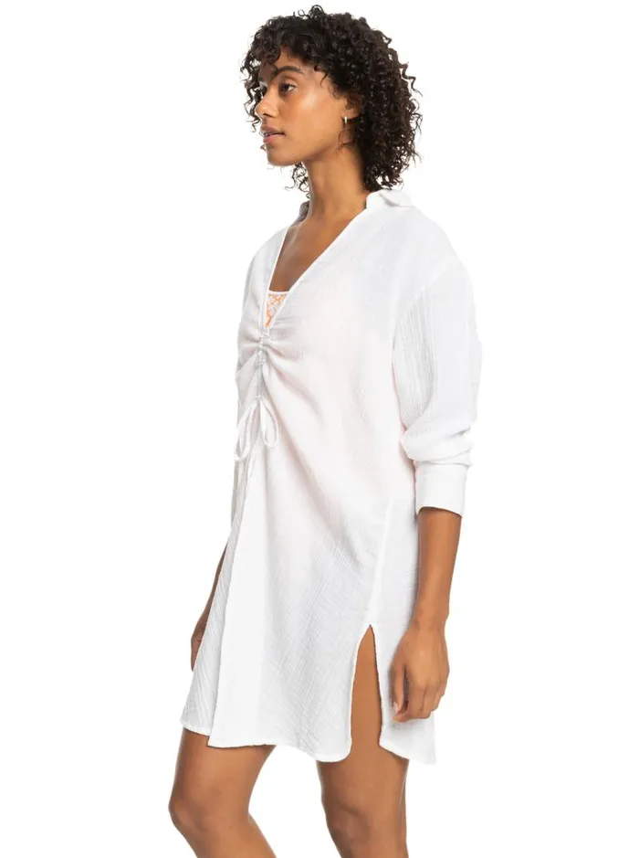 Roxy Cover Ups Sun And Limonade Beach CoverUp Dress Bright White 8211 Women