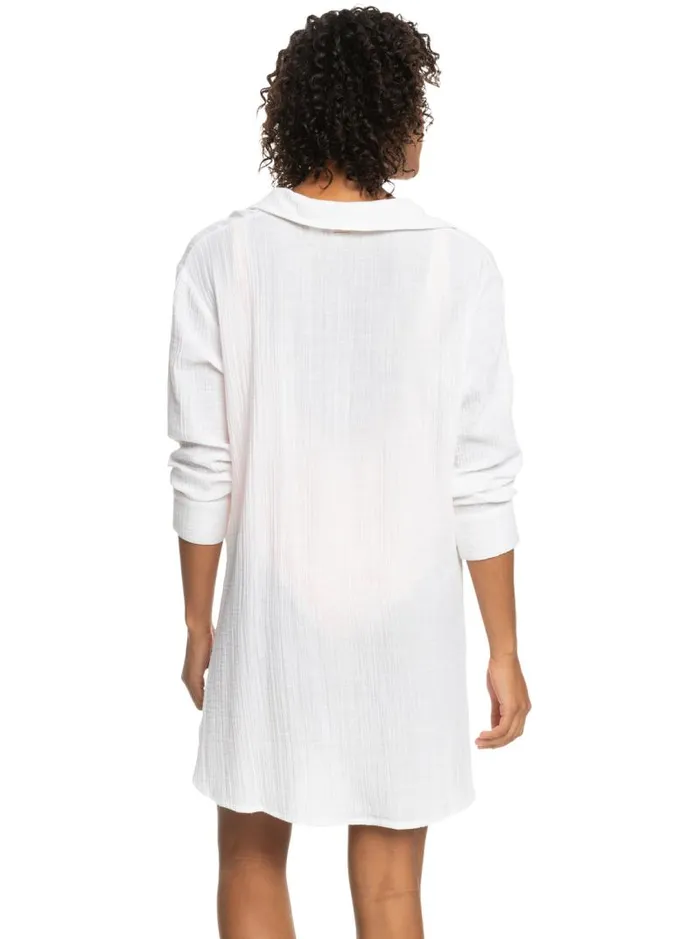 Roxy Cover Ups Sun And Limonade Beach CoverUp Dress Bright White 8211 Women