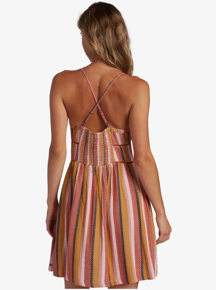 Roxy Dresses New Silver Light Strappy Dress Auburn Multi Stripe 8211 Women Roxy Dresses New Silver Light Strappy Dress Auburn Multi Stripe 8211 Women