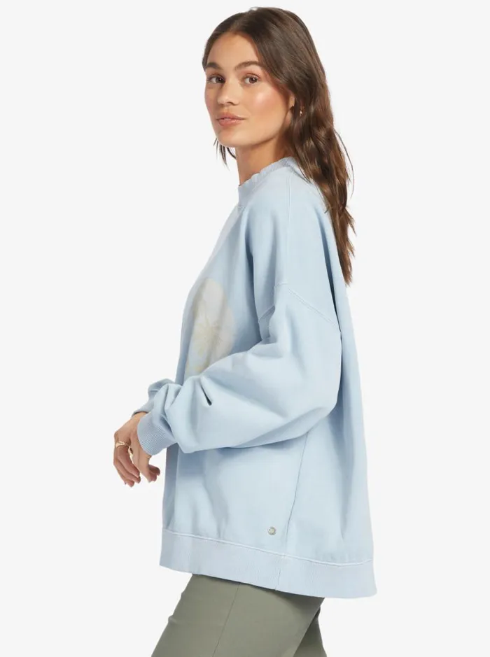 Roxy Fleece and Hoodies Lineup Oversized Sweatshirt Clear Sky 8211 Women Roxy Fleece and Hoodies Lineup Oversized Sweatshirt Clear Sky 8211 Women