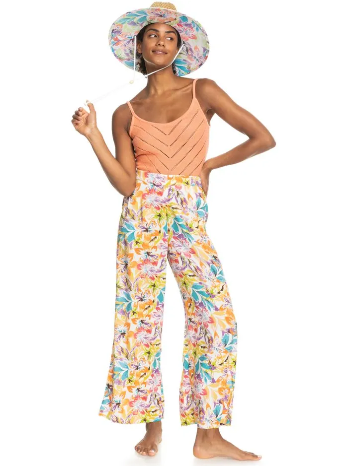 Roxy Hats Pina To My Colada Printed Sun Hat Snow White Pualani Combo 8211 Women