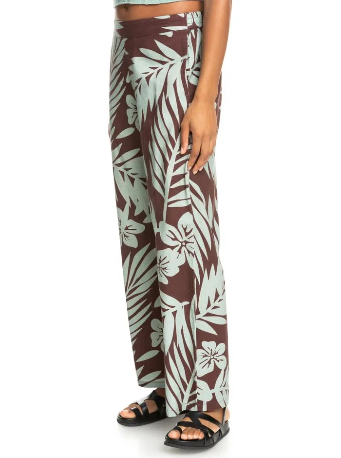 Roxy Pants and Jeans Another Night Wide Leg Pants Bitter Chocolate Palmeria 8211 Women