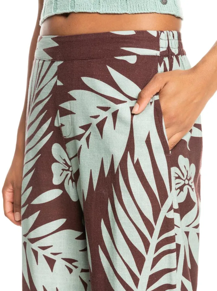 Roxy Pants and Jeans Another Night Wide Leg Pants Bitter Chocolate Palmeria 8211 Women