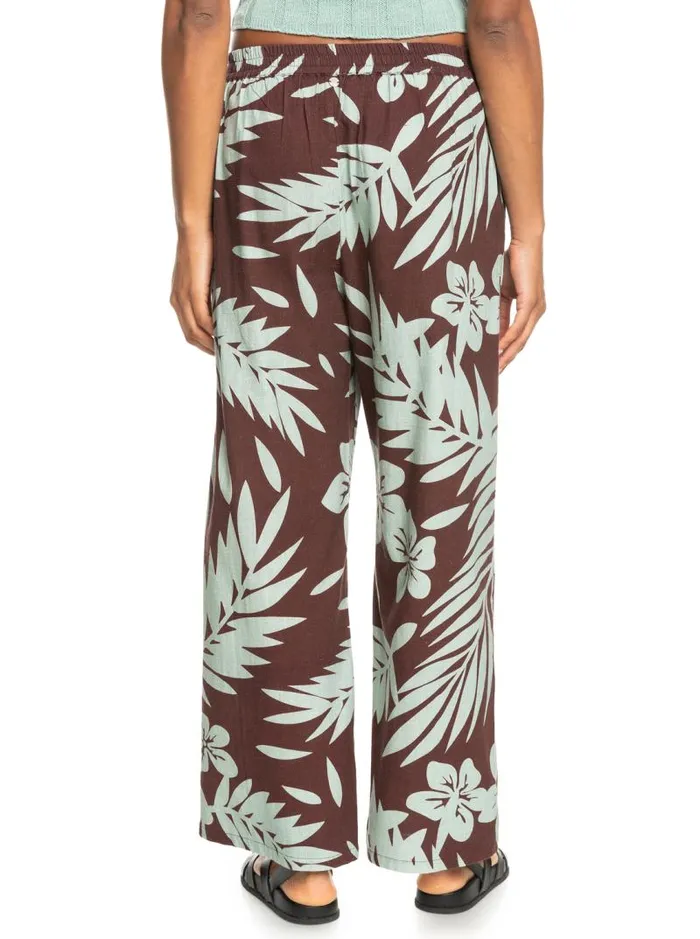 Roxy Pants and Jeans Another Night Wide Leg Pants Bitter Chocolate Palmeria 8211 Women