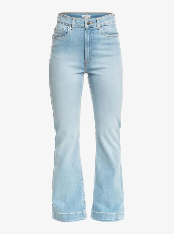 Roxy Pants and Jeans Final Wave High Flared Jeans Light Blue 8211 Women