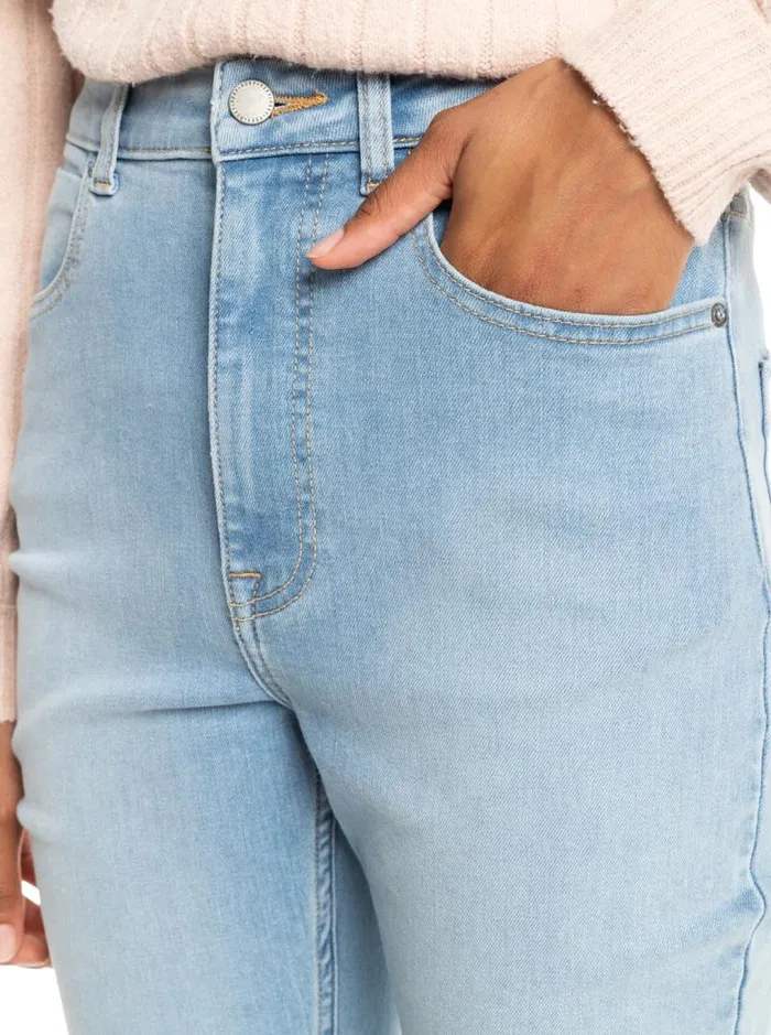 Roxy Pants and Jeans Final Wave High Flared Jeans Light Blue 8211 Women