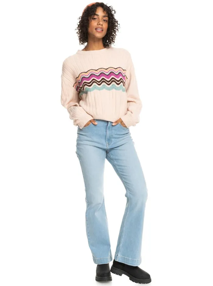 Roxy Pants and Jeans Final Wave High Flared Jeans Light Blue 8211 Women