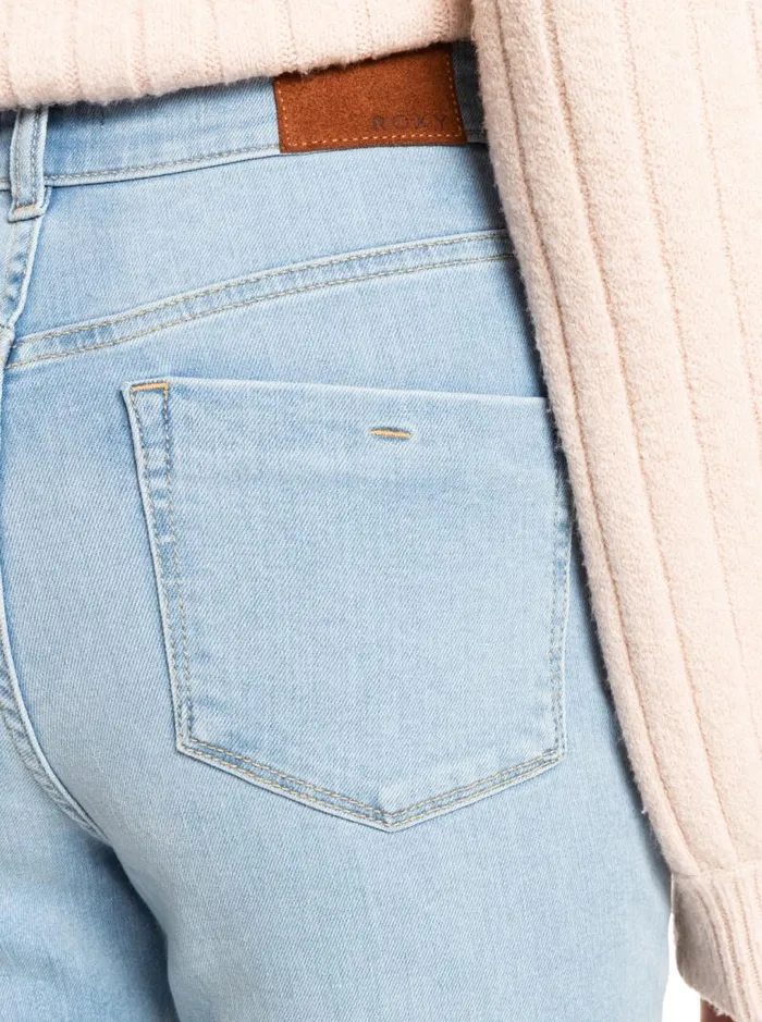 Roxy Pants and Jeans Final Wave High Flared Jeans Light Blue 8211 Women