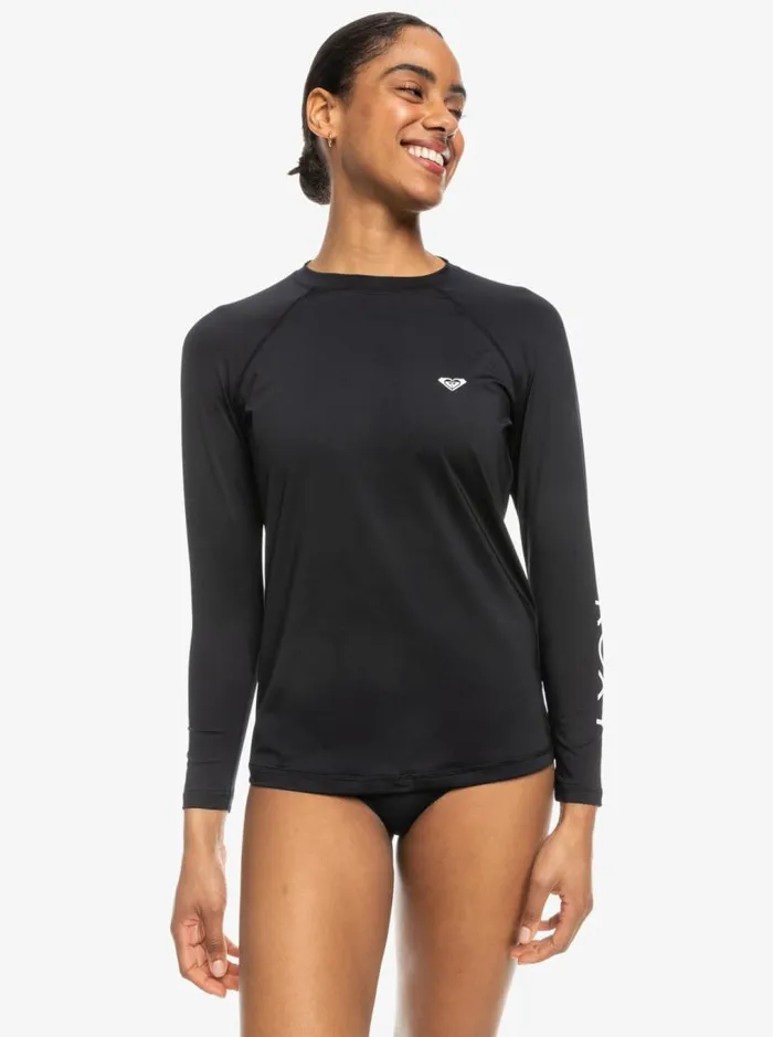 Roxy Rashguards Essentials Long Sleeve Rashguard Anthracite 8211 Women