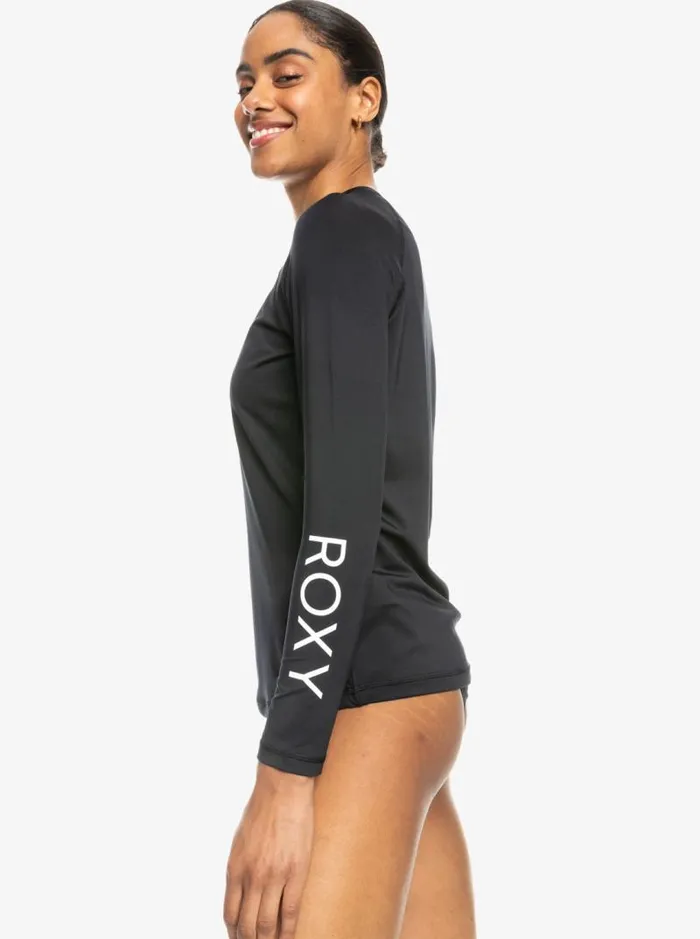 Roxy Rashguards Essentials Long Sleeve Rashguard Anthracite 8211 Women