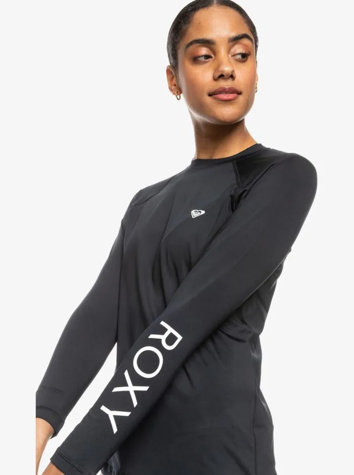 Roxy Rashguards Essentials Long Sleeve Rashguard Anthracite 8211 Women
