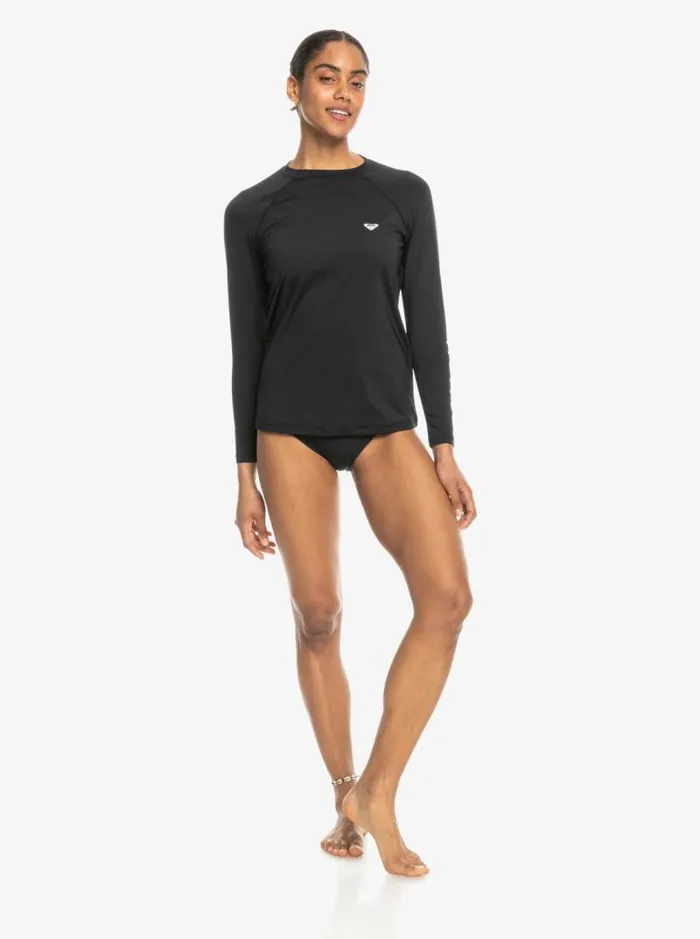 Roxy Rashguards Essentials Long Sleeve Rashguard Anthracite 8211 Women
