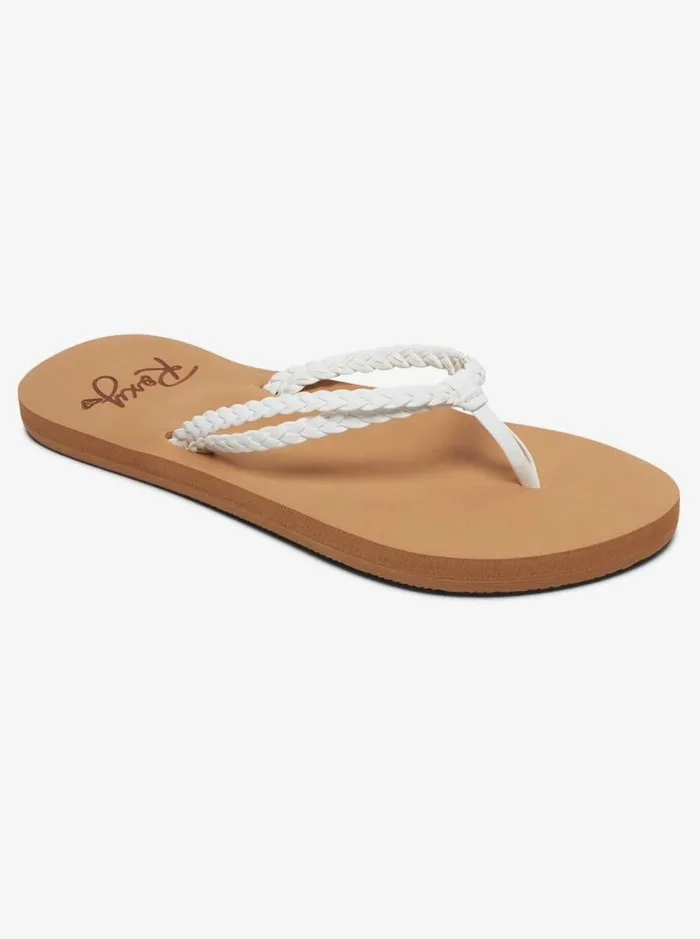 Roxy Shoes and Sandals Girl039s 416 Costas FlipFlops White 8211 Kids