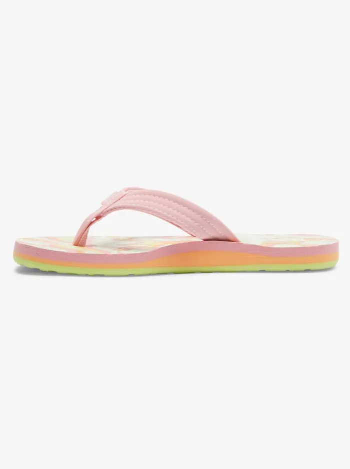 Roxy Shoes and Sandals Girl039s 416 Vista Loreto FlipFlops Greenpink 8211 Kids Roxy Shoes and Sandals Girl039s 416 Vista Loreto FlipFlops Greenpink 8211 Kids