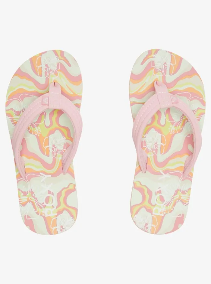 Roxy Shoes and Sandals Girl039s 416 Vista Loreto FlipFlops Greenpink 8211 Kids Roxy Shoes and Sandals Girl039s 416 Vista Loreto FlipFlops Greenpink 8211 Kids