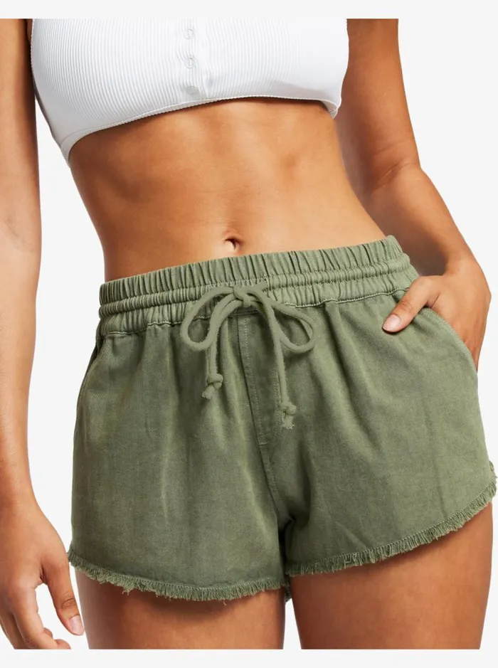 Roxy Shorts Scenic Route Elastic Shorts Deep Lichen Green 8211 Women Roxy Shorts Scenic Route Elastic Shorts Deep Lichen Green 8211 Women