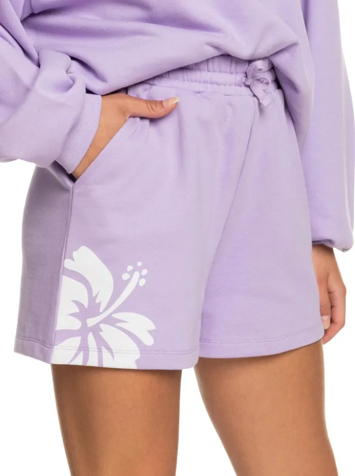 Roxy Shorts SurfKindKate Sweat Shorts Purple Rose 8211 Women