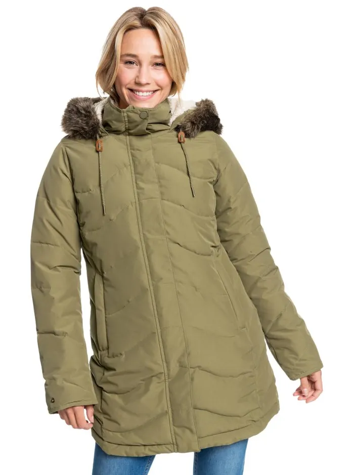 Roxy Snow Jackets Ellie Cold Weather Jacket Burnt Olive 8211 Women
