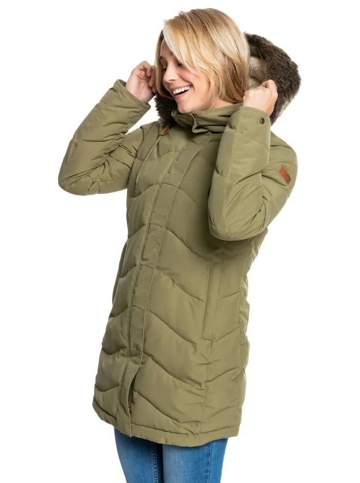 Roxy Snow Jackets Ellie Cold Weather Jacket Burnt Olive 8211 Women