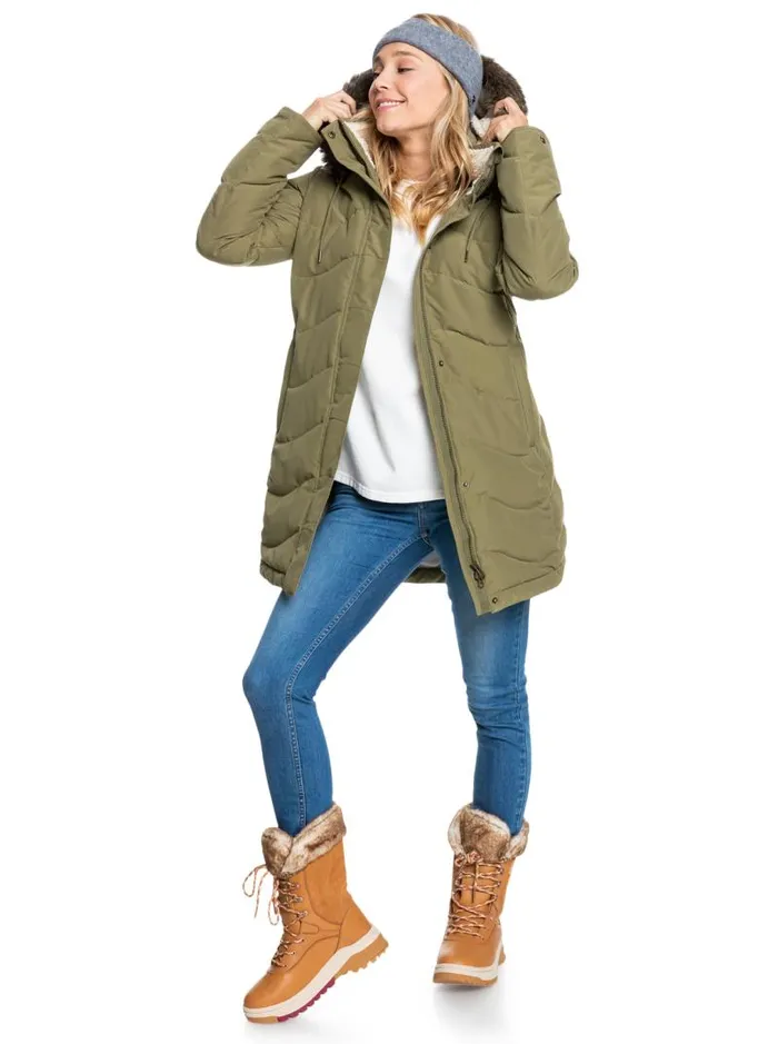 Roxy Snow Jackets Ellie Cold Weather Jacket Burnt Olive 8211 Women