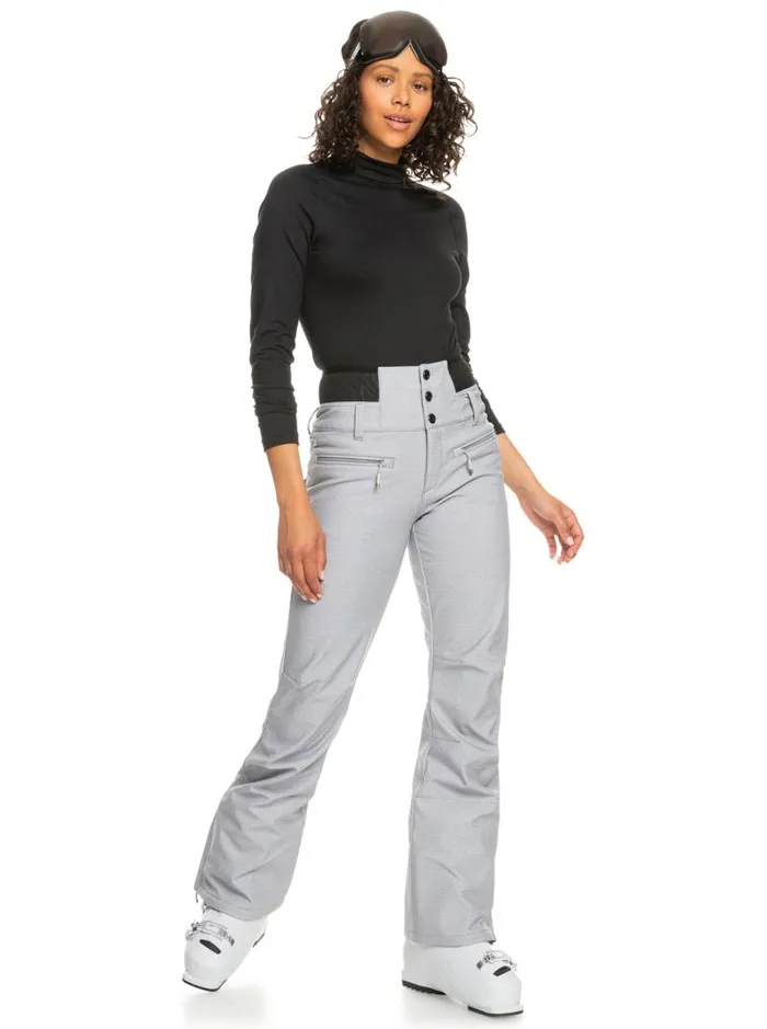 Roxy Snow Pants Rising High Shell Snow Pants Heather Grey 8211 Women Roxy Snow Pants Rising High Shell Snow Pants Heather Grey 8211 Women