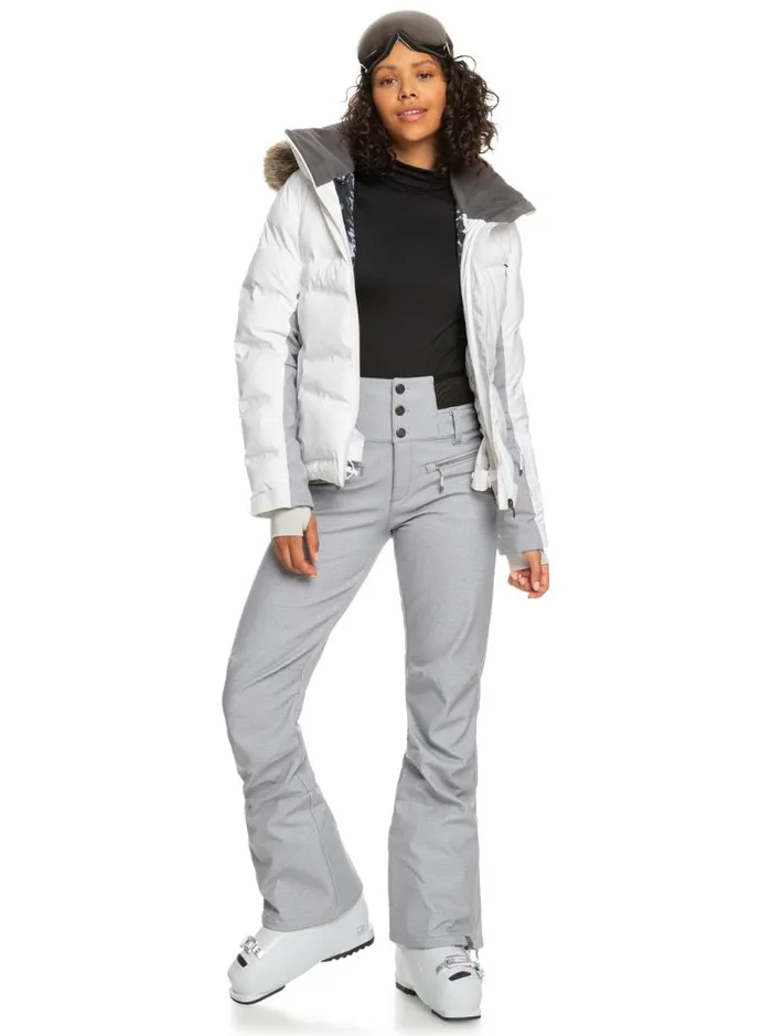 Roxy Snow Pants Rising High Shell Snow Pants Heather Grey 8211 Women Roxy Snow Pants Rising High Shell Snow Pants Heather Grey 8211 Women